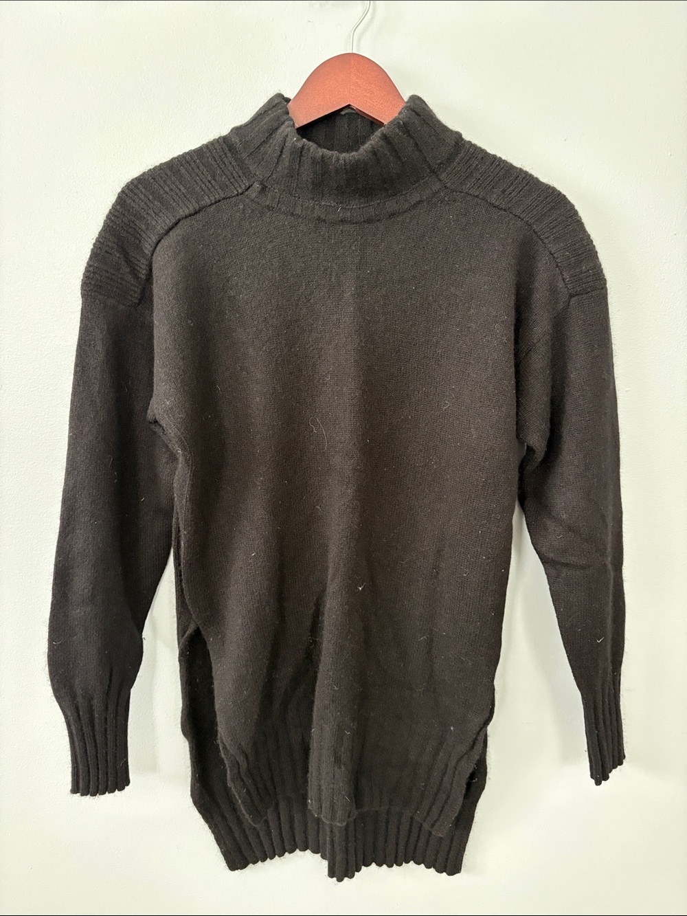 Equipment Women's Black Mock Neck Sweater